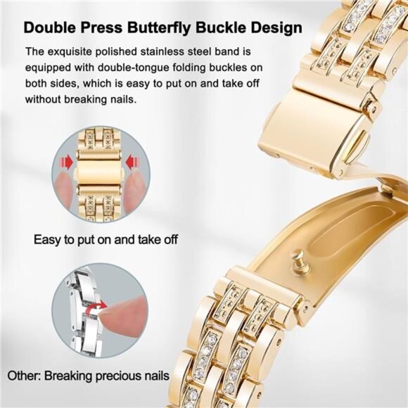 NEW Luxury Bling Gold Apple Watch Band